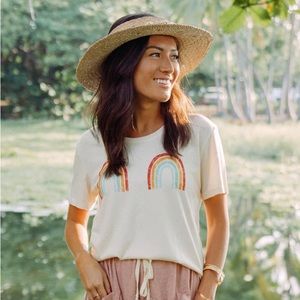 DOLKII Rainbows Tee in Coconut Size Medium